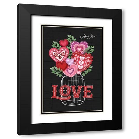 Love Black Modern Wood Framed Art Print with Double Matting by Pugh, Jennifer