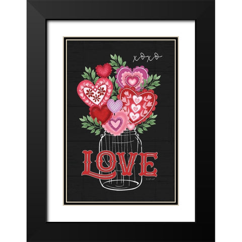 Love Black Modern Wood Framed Art Print with Double Matting by Pugh, Jennifer