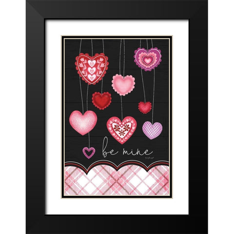 Be Mine Black Modern Wood Framed Art Print with Double Matting by Pugh, Jennifer