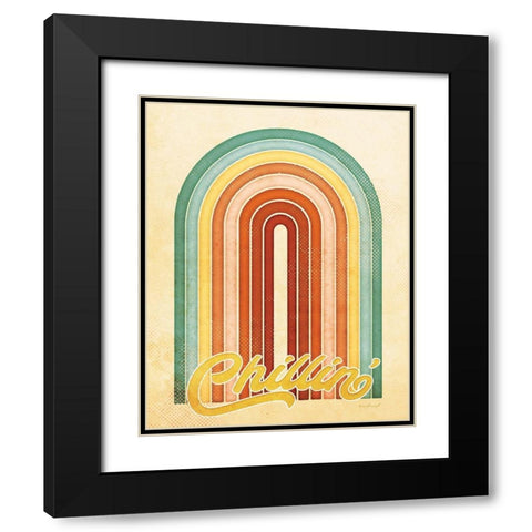 Chillin Black Modern Wood Framed Art Print with Double Matting by Pugh, Jennifer