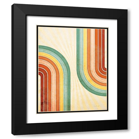 70s Rainbow Black Modern Wood Framed Art Print with Double Matting by Pugh, Jennifer