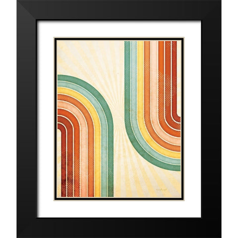 70s Rainbow Black Modern Wood Framed Art Print with Double Matting by Pugh, Jennifer