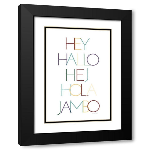 Hello II Black Modern Wood Framed Art Print with Double Matting by Pugh, Jennifer