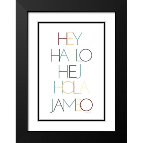 Hello II Black Modern Wood Framed Art Print with Double Matting by Pugh, Jennifer