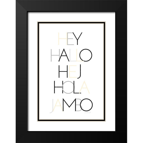 Hello III Black Modern Wood Framed Art Print with Double Matting by Pugh, Jennifer