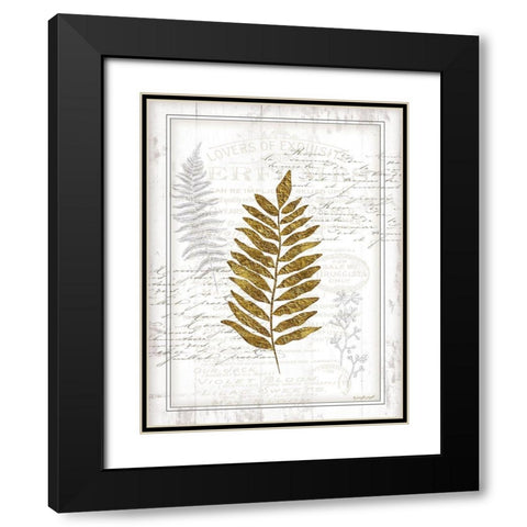 Ferns Black Modern Wood Framed Art Print with Double Matting by Pugh, Jennifer