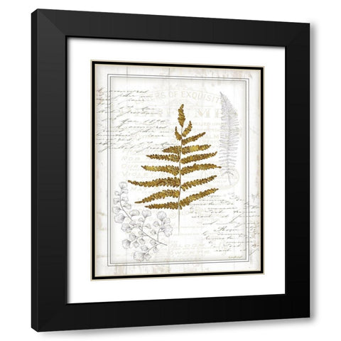 Ferns II Black Modern Wood Framed Art Print with Double Matting by Pugh, Jennifer