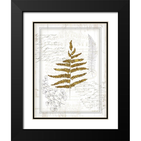 Ferns II Black Modern Wood Framed Art Print with Double Matting by Pugh, Jennifer