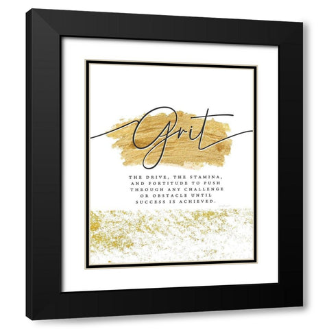 Grit Black Modern Wood Framed Art Print with Double Matting by Pugh, Jennifer