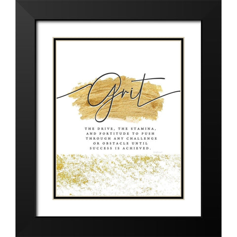 Grit Black Modern Wood Framed Art Print with Double Matting by Pugh, Jennifer