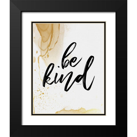 Be Kind Black Modern Wood Framed Art Print with Double Matting by Pugh, Jennifer