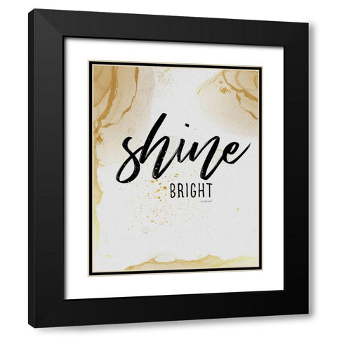 Shine Bright Black Modern Wood Framed Art Print with Double Matting by Pugh, Jennifer