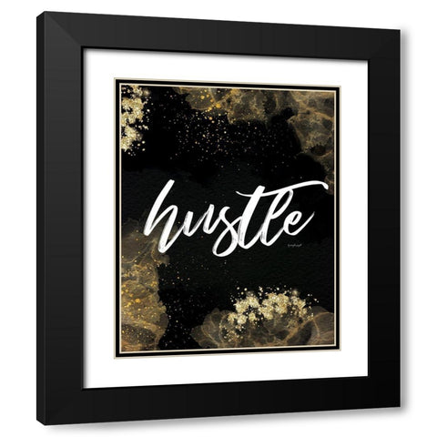 Hustle Black Modern Wood Framed Art Print with Double Matting by Pugh, Jennifer