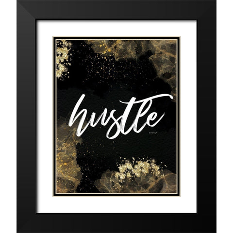 Hustle Black Modern Wood Framed Art Print with Double Matting by Pugh, Jennifer