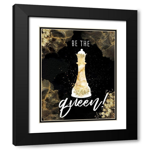 Be the Queen Black Modern Wood Framed Art Print with Double Matting by Pugh, Jennifer