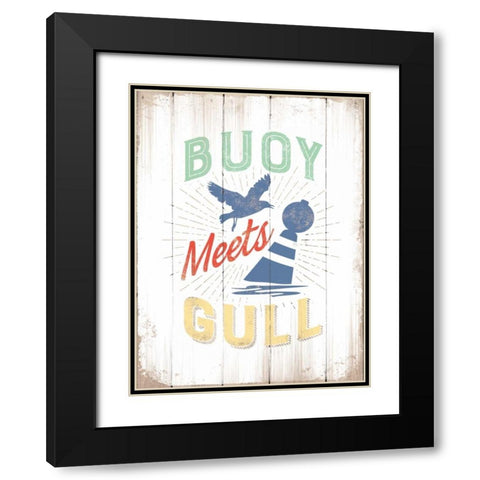 Buoy Black Modern Wood Framed Art Print with Double Matting by Brando, JJ