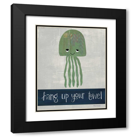 Hang Up Your Towel Black Modern Wood Framed Art Print with Double Matting by Doucette, Katie