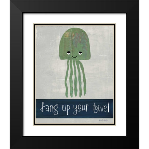 Hang Up Your Towel Black Modern Wood Framed Art Print with Double Matting by Doucette, Katie