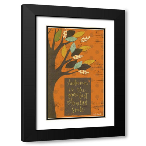 Autumn Smile Black Modern Wood Framed Art Print with Double Matting by Doucette, Katie