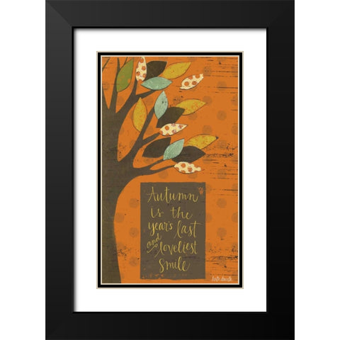 Autumn Smile Black Modern Wood Framed Art Print with Double Matting by Doucette, Katie