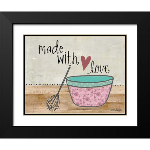 Made with Love Black Modern Wood Framed Art Print with Double Matting by Doucette, Katie