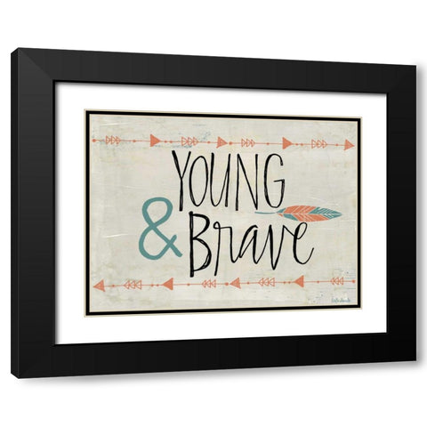 Young and Brave Black Modern Wood Framed Art Print with Double Matting by Doucette, Katie