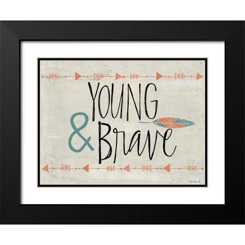Young and Brave Black Modern Wood Framed Art Print with Double Matting by Doucette, Katie