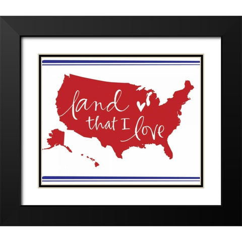 Land That I Love Black Modern Wood Framed Art Print with Double Matting by Doucette, Katie