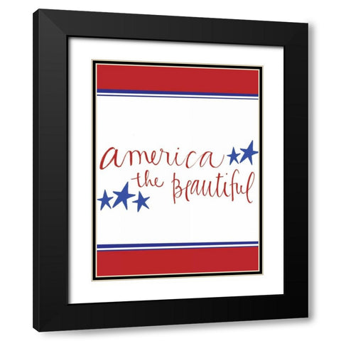 America the Beautiful Black Modern Wood Framed Art Print with Double Matting by Doucette, Katie