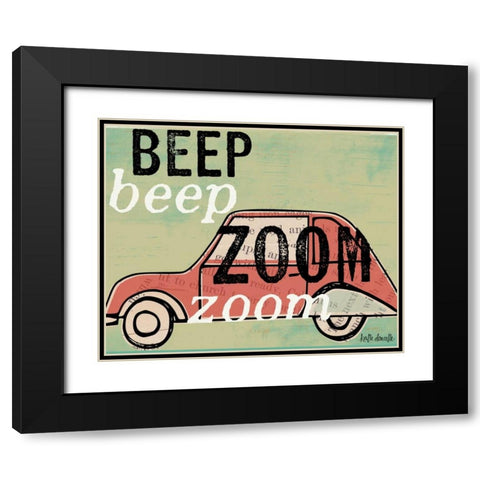Zoom Zoom Black Modern Wood Framed Art Print with Double Matting by Doucette, Katie