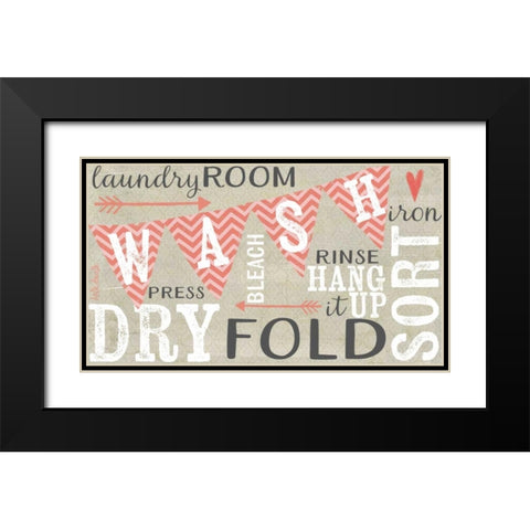 Laundry Black Modern Wood Framed Art Print with Double Matting by Doucette, Katie