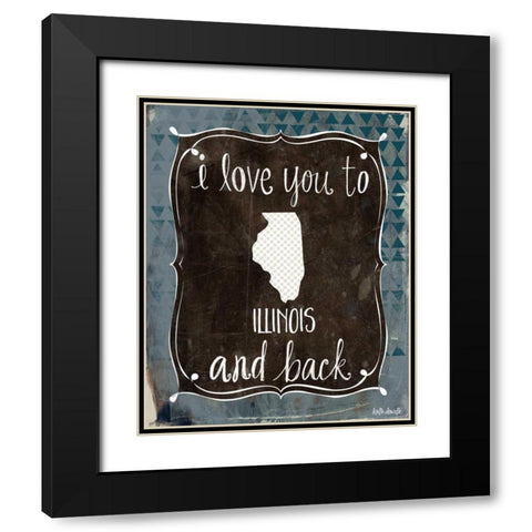 Illinois and Back Black Modern Wood Framed Art Print with Double Matting by Doucette, Katie