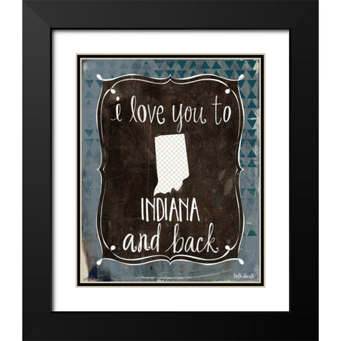 Indiana and Back Black Modern Wood Framed Art Print with Double Matting by Doucette, Katie