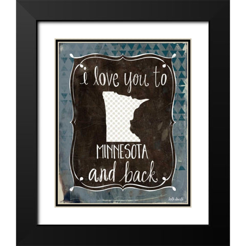 Minnesota and Back Black Modern Wood Framed Art Print with Double Matting by Doucette, Katie