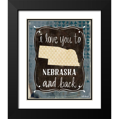 Nebraska and Back Black Modern Wood Framed Art Print with Double Matting by Doucette, Katie