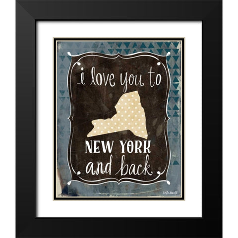 New York and Back Black Modern Wood Framed Art Print with Double Matting by Doucette, Katie