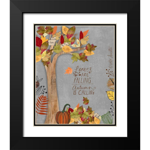 Autumn is Calling Black Modern Wood Framed Art Print with Double Matting by Doucette, Katie