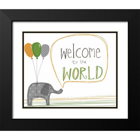 Welcome to the World Black Modern Wood Framed Art Print with Double Matting by Doucette, Katie