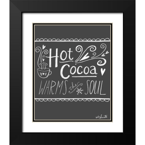 Hot Cocoa Black Modern Wood Framed Art Print with Double Matting by Doucette, Katie
