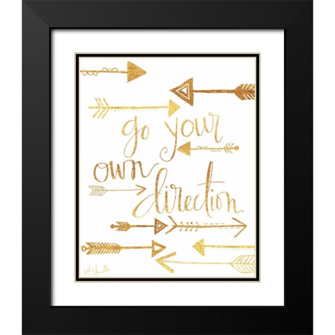 Direction Black Modern Wood Framed Art Print with Double Matting by Doucette, Katie