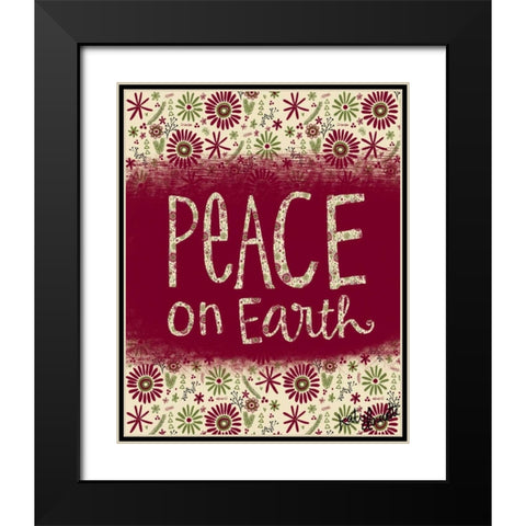 Peace on Earth Black Modern Wood Framed Art Print with Double Matting by Doucette, Katie