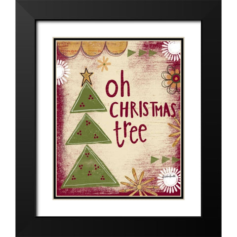 Oh Christmas Tree Black Modern Wood Framed Art Print with Double Matting by Doucette, Katie