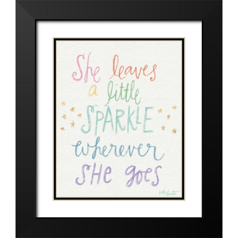 Little Sparkle Black Modern Wood Framed Art Print with Double Matting by Doucette, Katie