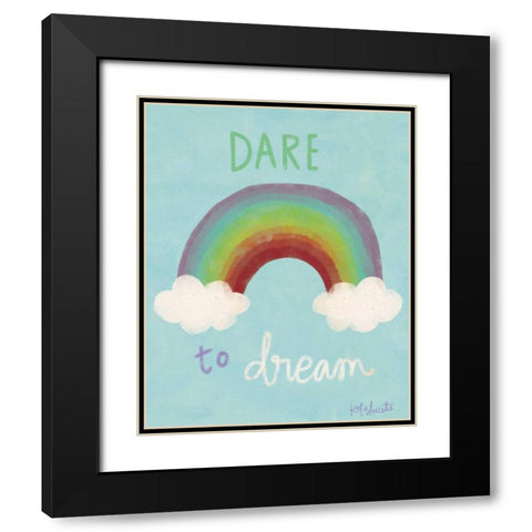 Dare to Dream Black Modern Wood Framed Art Print with Double Matting by Doucette, Katie