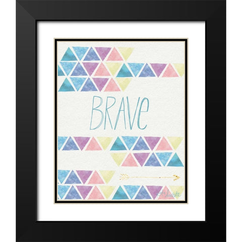 Brave Black Modern Wood Framed Art Print with Double Matting by Doucette, Katie