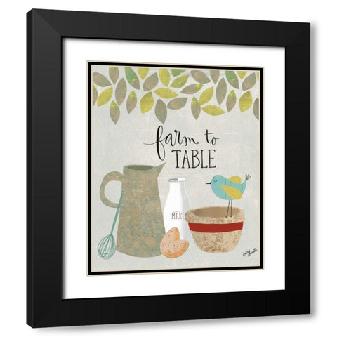 Farm to Table Black Modern Wood Framed Art Print with Double Matting by Doucette, Katie