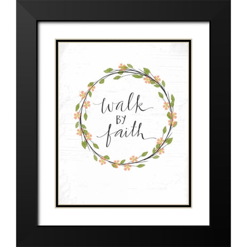 Walk by Faith Black Modern Wood Framed Art Print with Double Matting by Doucette, Katie