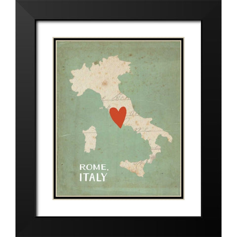 Rome Black Modern Wood Framed Art Print with Double Matting by Doucette, Katie