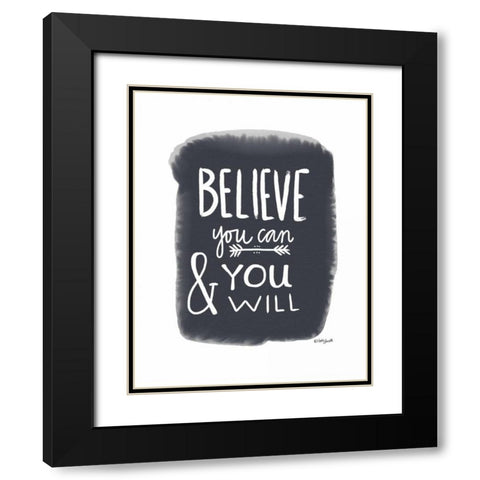 You Can Black Modern Wood Framed Art Print with Double Matting by Doucette, Katie