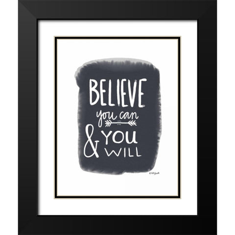 You Can Black Modern Wood Framed Art Print with Double Matting by Doucette, Katie